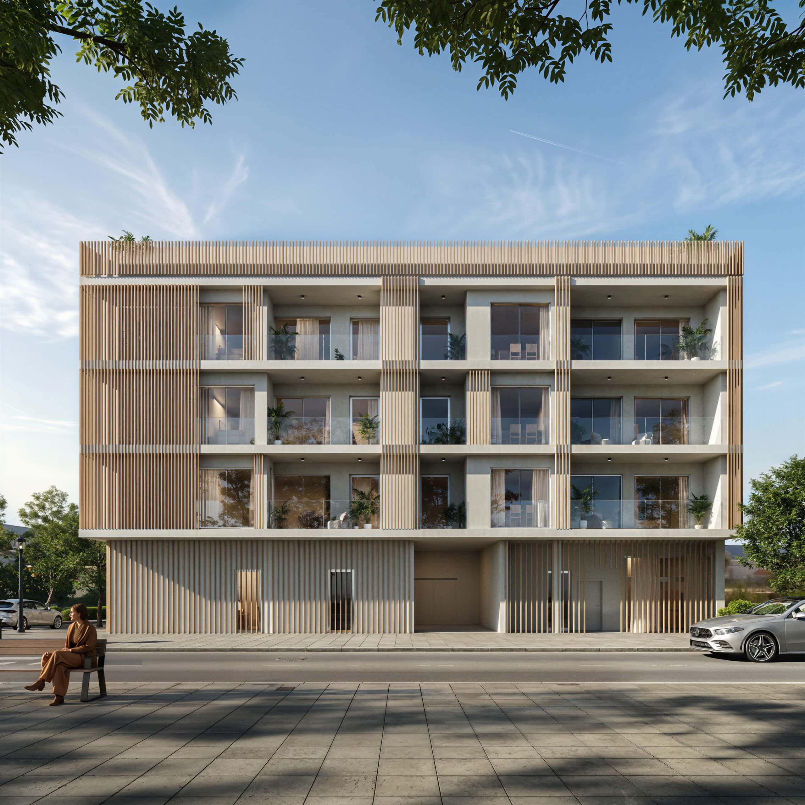 Residencial Mikado exterior seen from the front